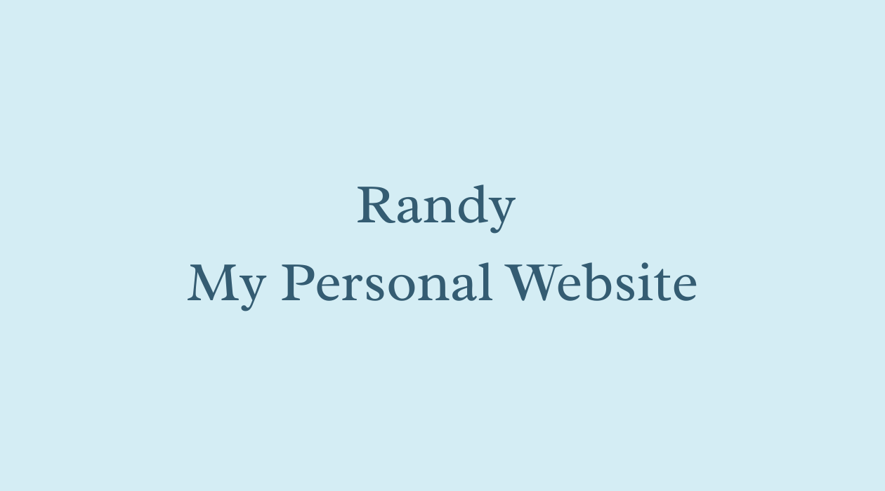 Randy Personal Website Header